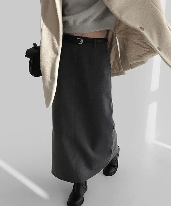 Ellen A-line simple long skirt