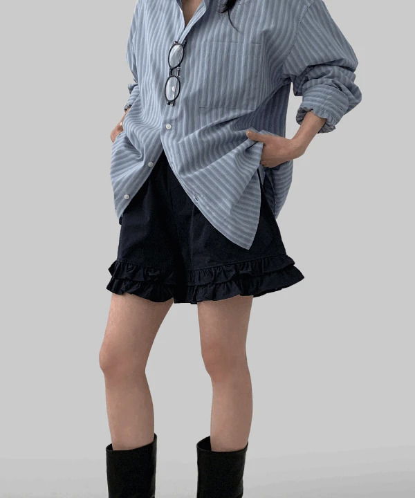 마르텔 프릴 코튼 숏 팬츠