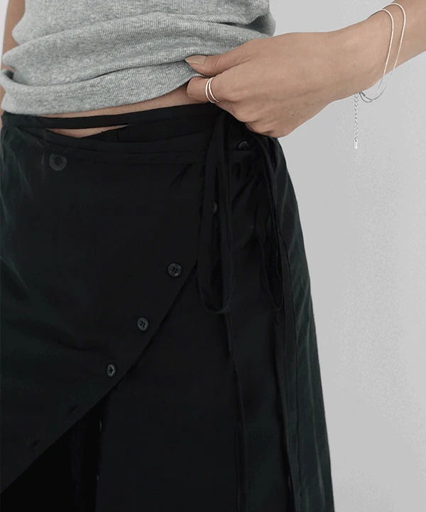 モルディアスラント釦レイヤードスカート