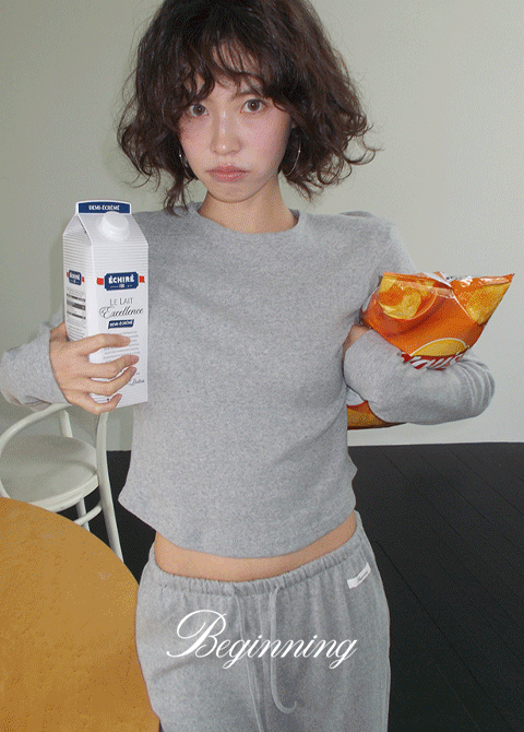 [MADE]위스퍼링 펀칭 세미크롭 티 (7color)