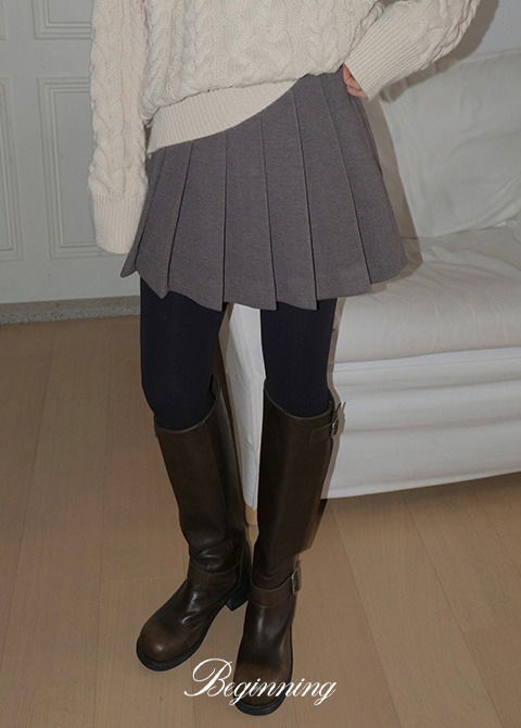 muted pleated skirt 裙子