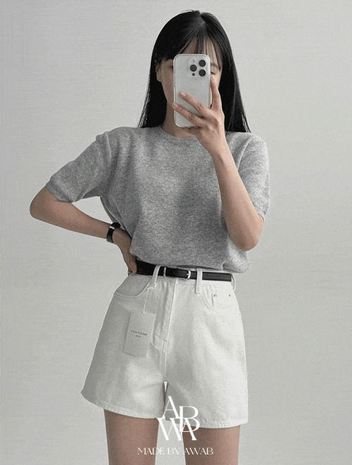 人字紋棉質短褲