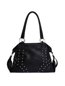 STUD LEATHER TOTE BAG