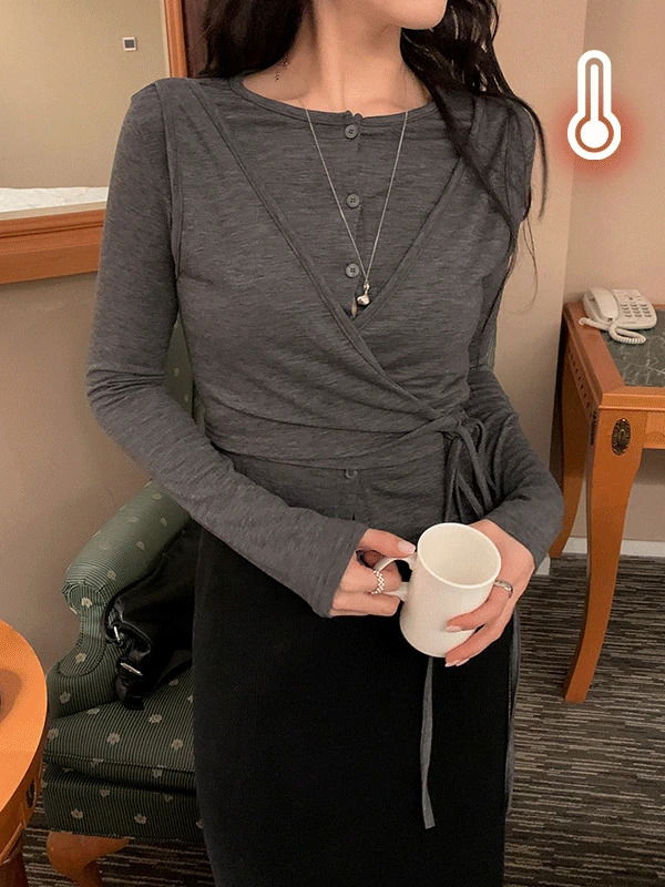 Tenuz Wrap Layered Cardigan