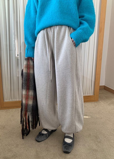 포키 기모 밴딩 조거 팬츠