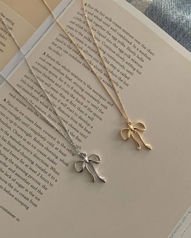 [Ribbon core] リボンチェーンネックレス