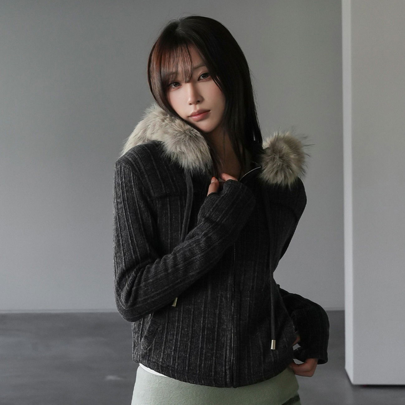 貝奇亞連帽絨毛夾克外套