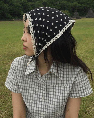 Flower hair kerchief 配飾