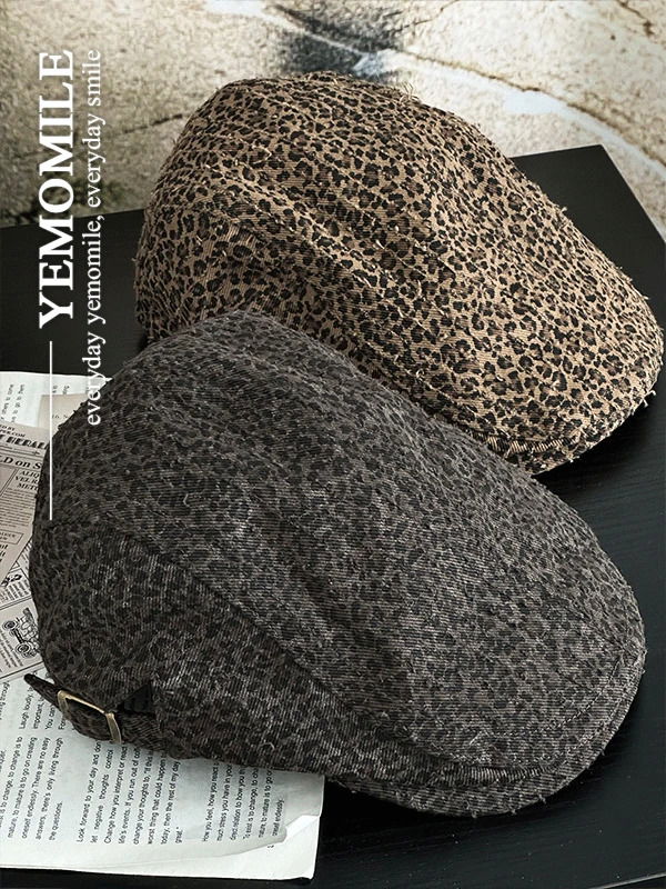 復古斑點羊毛貝雷帽