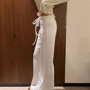 Bandy String Wide Flared Spandex Training Fleece-lined Pants (3 Colors)