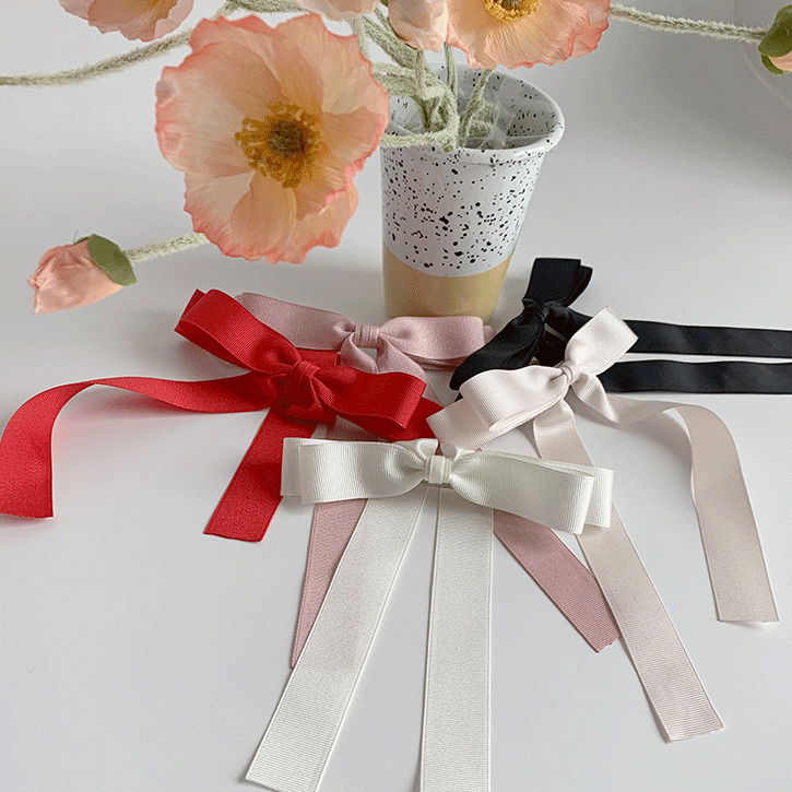 Satin Ribbon 4 Semi-automatic Hairpin 配饰