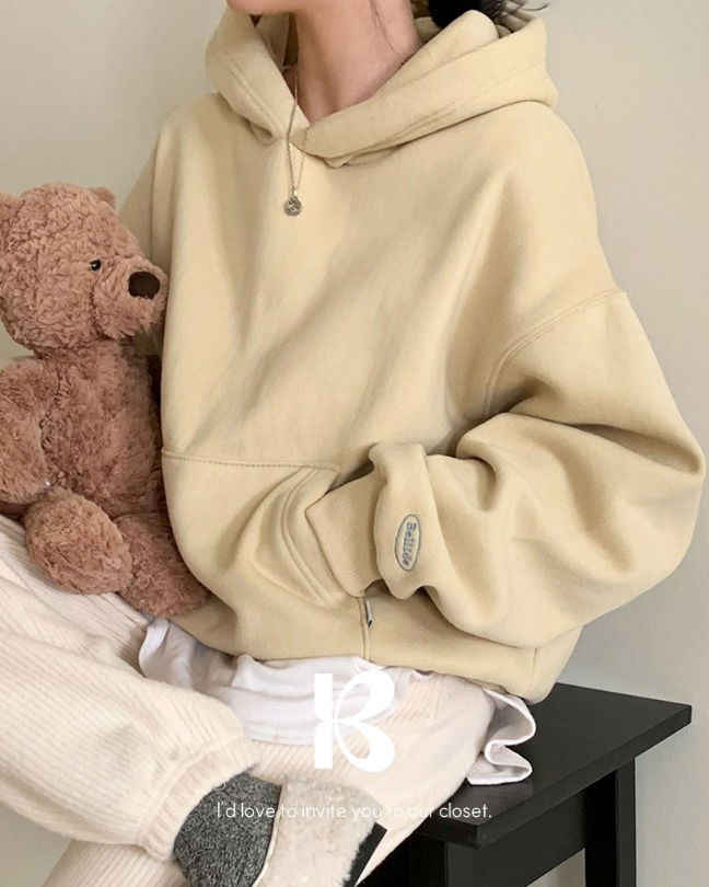 Berry Good embroidery sheepskin hoodie