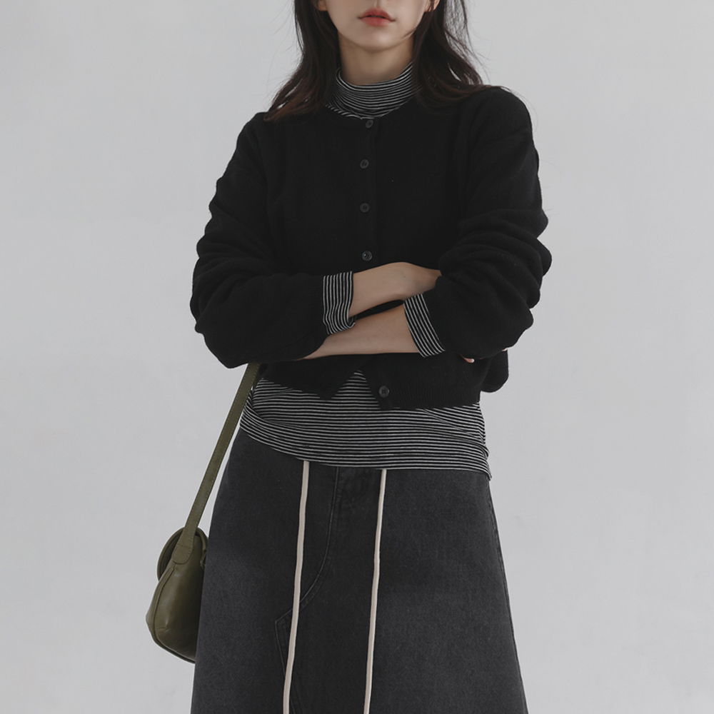 Podella Cashmere Round Basic Knit Cardigan