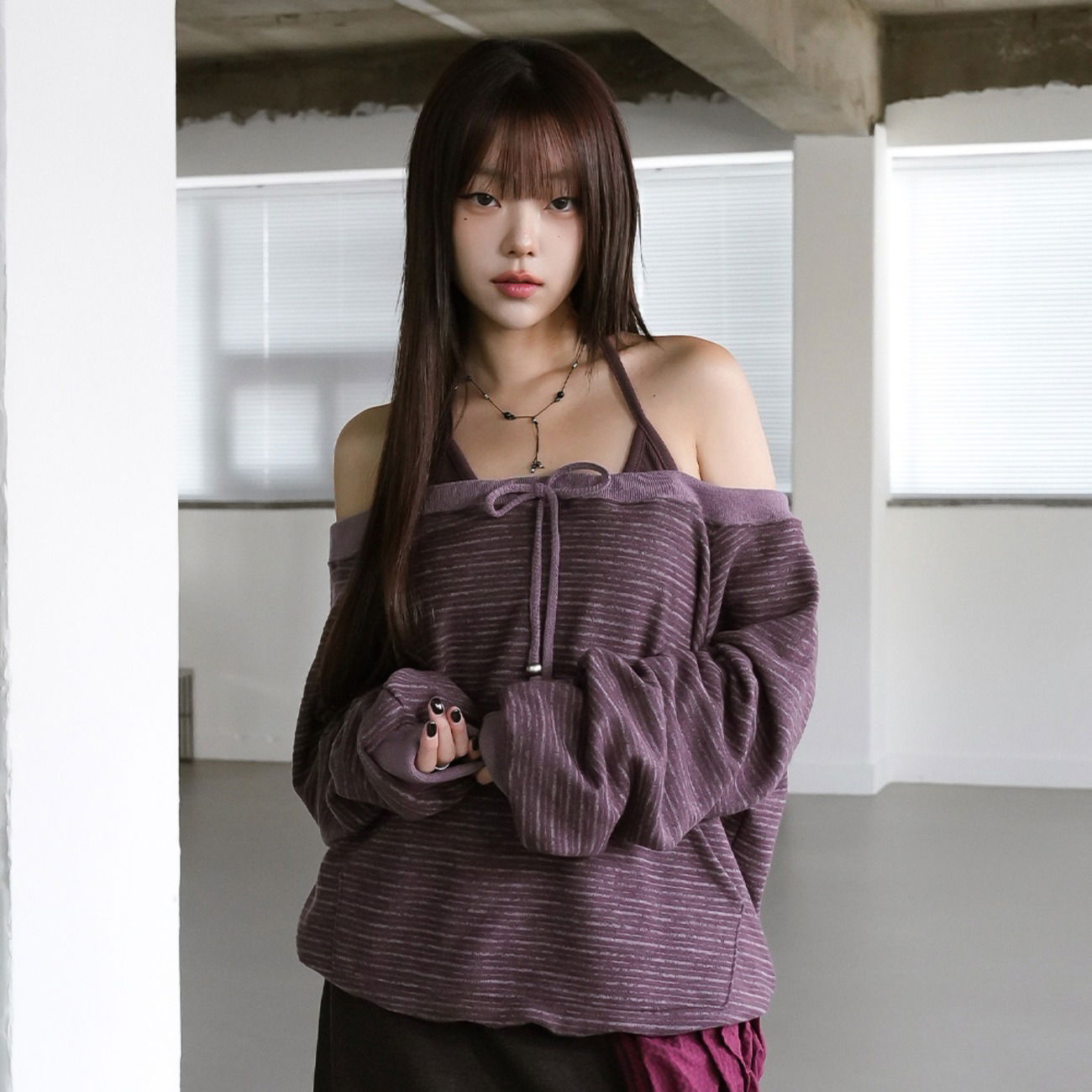 Tepon off-shoulder Sweatshirt t-shirt