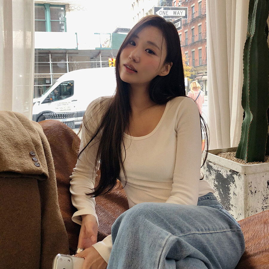 保暖V領長袖上衣