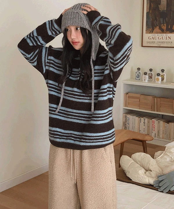 코엔프 카라 단가라 니트 -3color