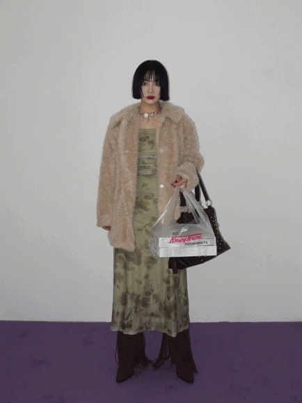 FUR COLLAR COAT (BEIGE)