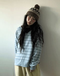 Bach Stripe V- Sweatshirt