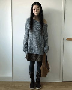 Liz cutout check midi skirt