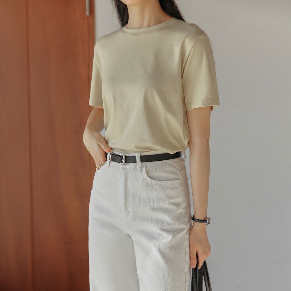 莫代爾混紡圓領短袖T恤