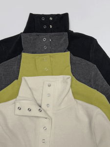 Rivet high-neck slim-fit t-shirt