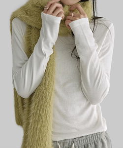 Densley Fleece-lined round neck long sleeve t-shirt