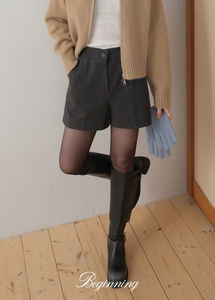 Woolike Hidden Banding Fleece-lined Shorts