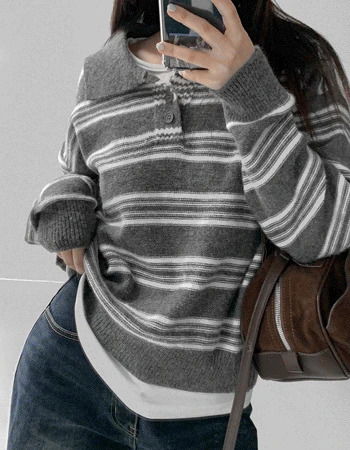 믹스단가라7 카라단추니트