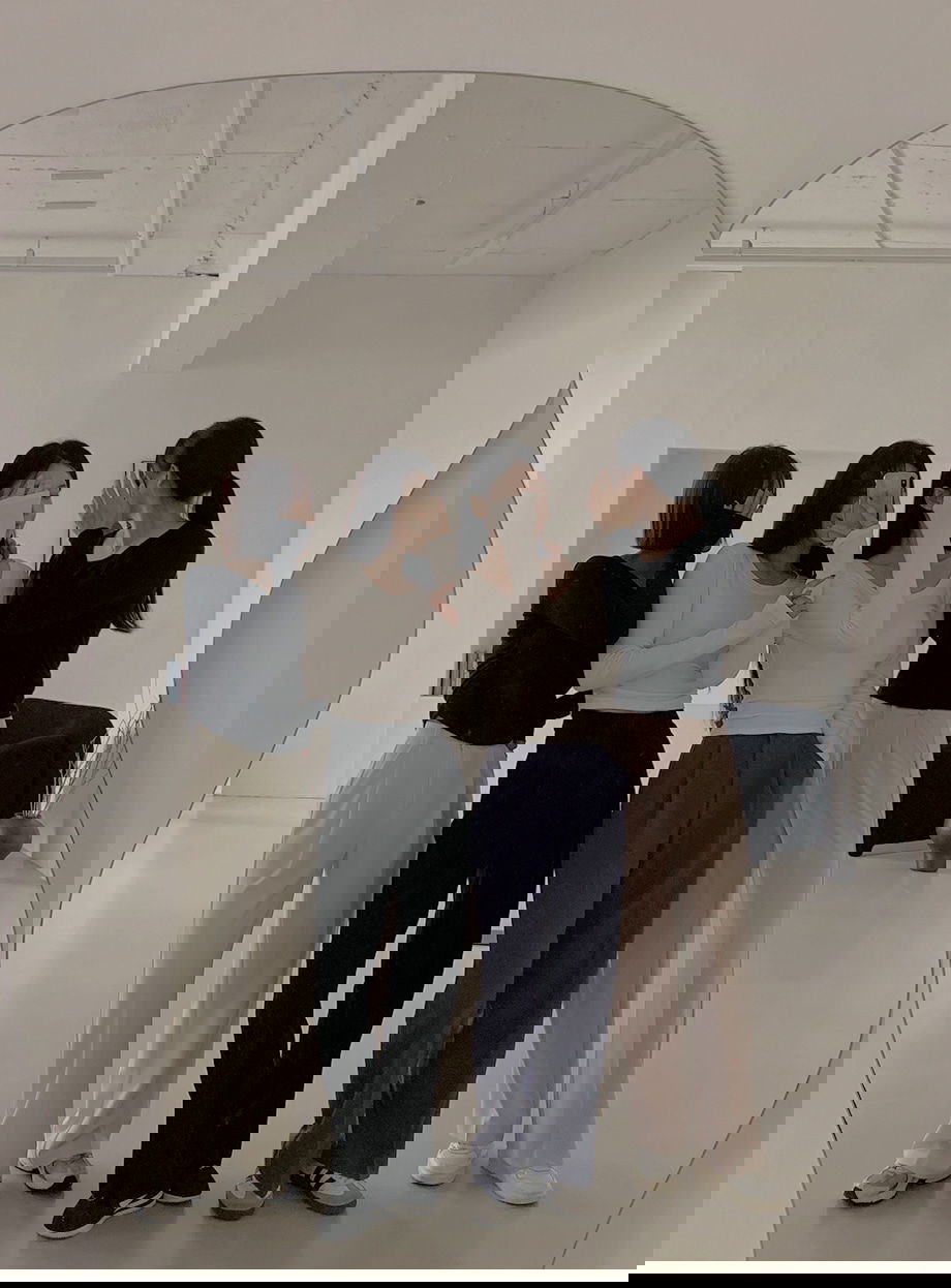 리리앤코 텐딘 스판 밴딩 와이드 핀턱 슬랙스 팬츠