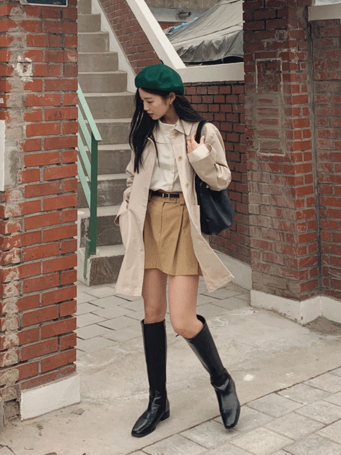 Dahlia half trench coat ct (2color) 夾克