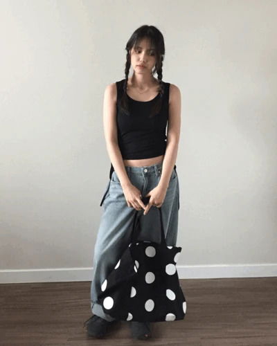 簡約點點手提托特包