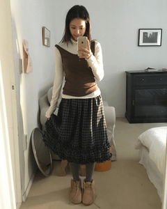 Madeleine Check Frill Skirt *All colors available for same-day shipping