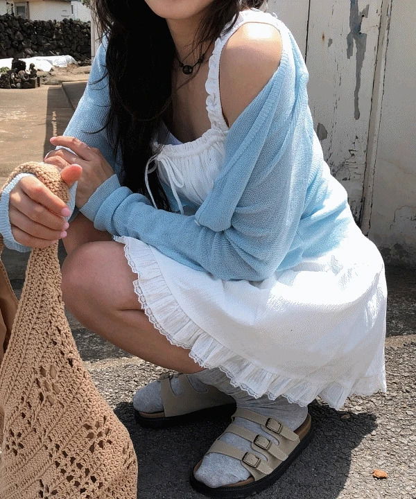 Summerru V V-Neck See-through Summer Knitwear Cardigan 5 colors