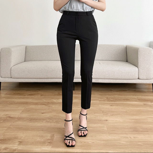 クラシックライフフィットハイウェストストレッチストレートスラックス