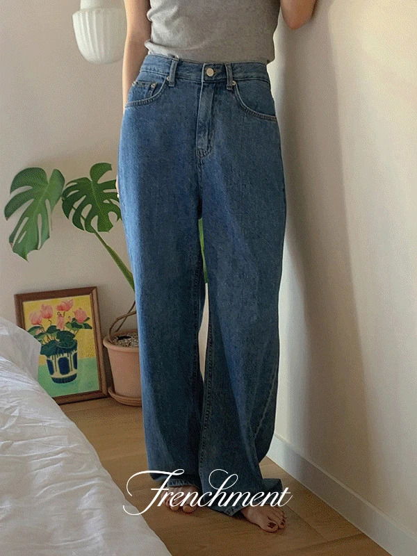 노멀 와이드 데님 팬츠 (2color)