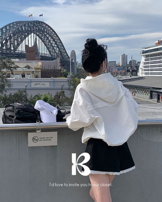 누디 나일론 후드 바람막이 맨투맨