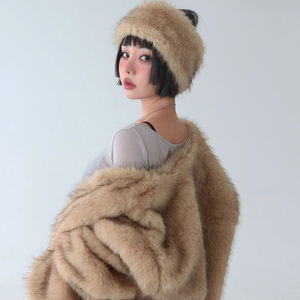 페이크퍼 뒷밴딩 터번 헤어밴드