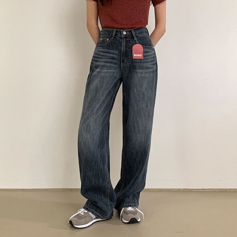 펠츠 코튼 데님 와이드 팬츠