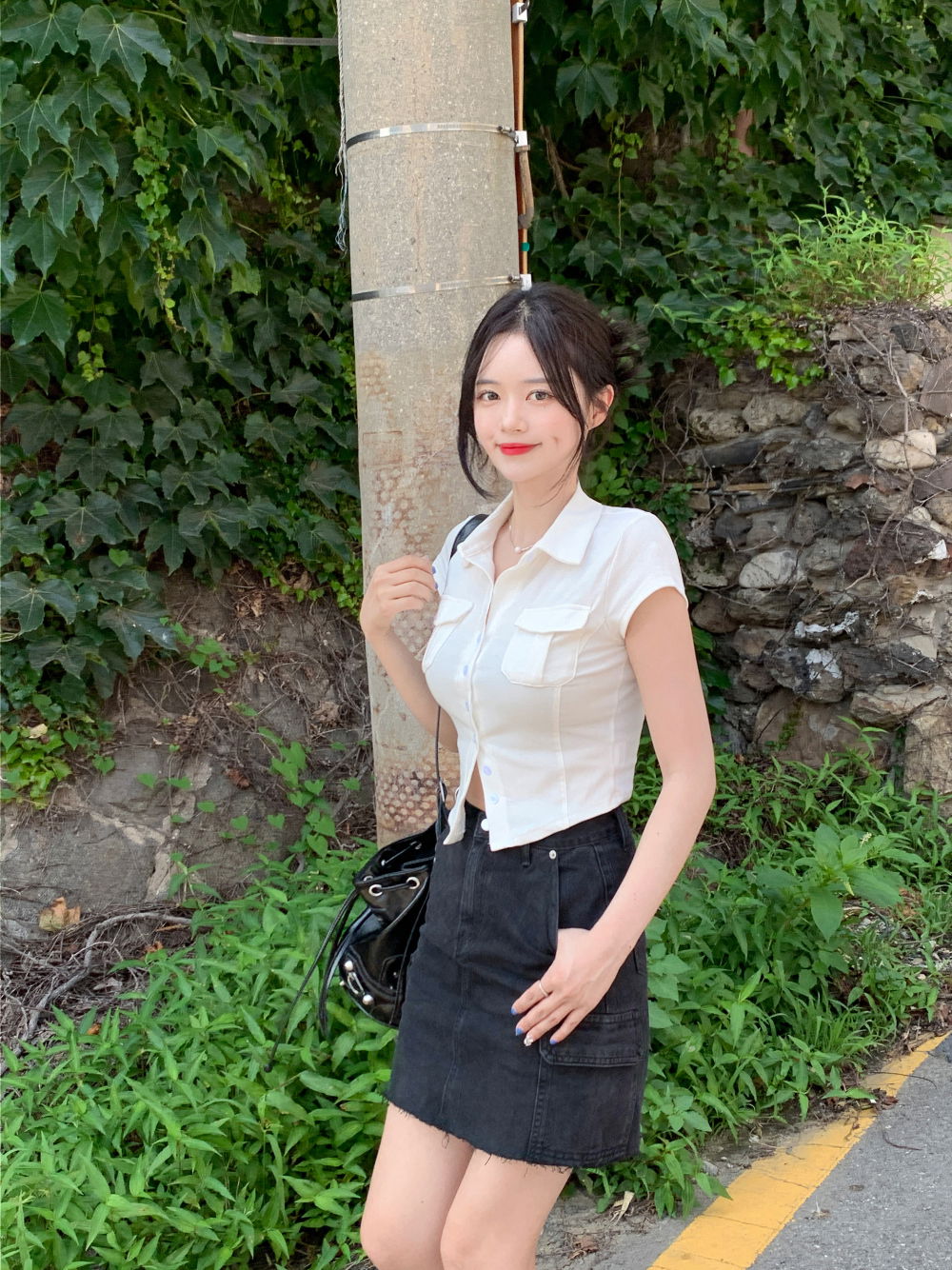 블라우스 모델 착용 이미지-S3L10